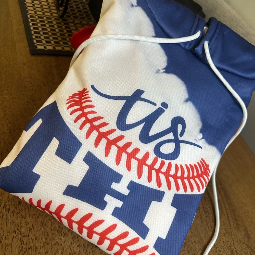 Women’s Red, White and Blue Baseball Season Hoodie